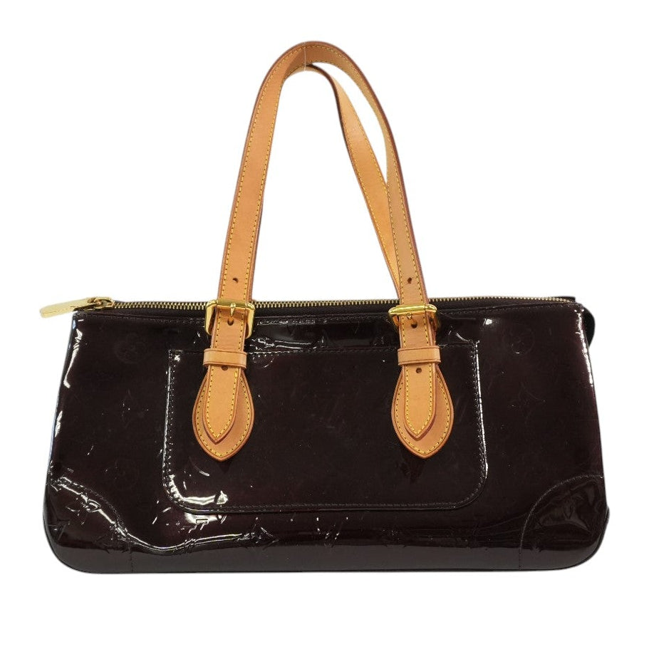 Pre-owned Louis Vuitton Vernis Rosewood Avenue Handbag Amarante