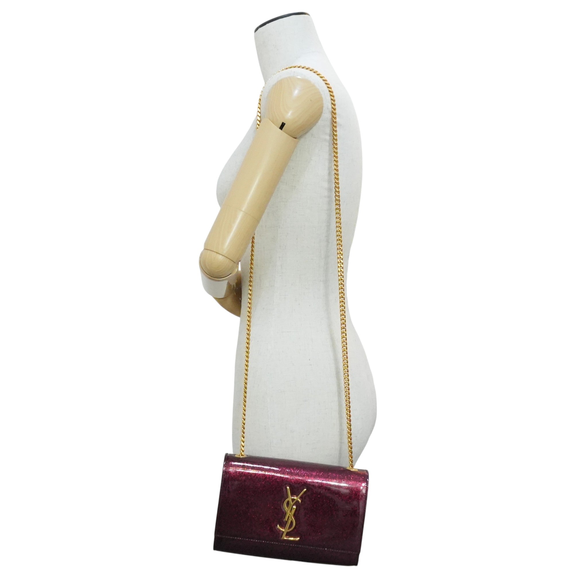 Pre-owned Saint Laurent Small Kate Chain Shoulder Bag Pink