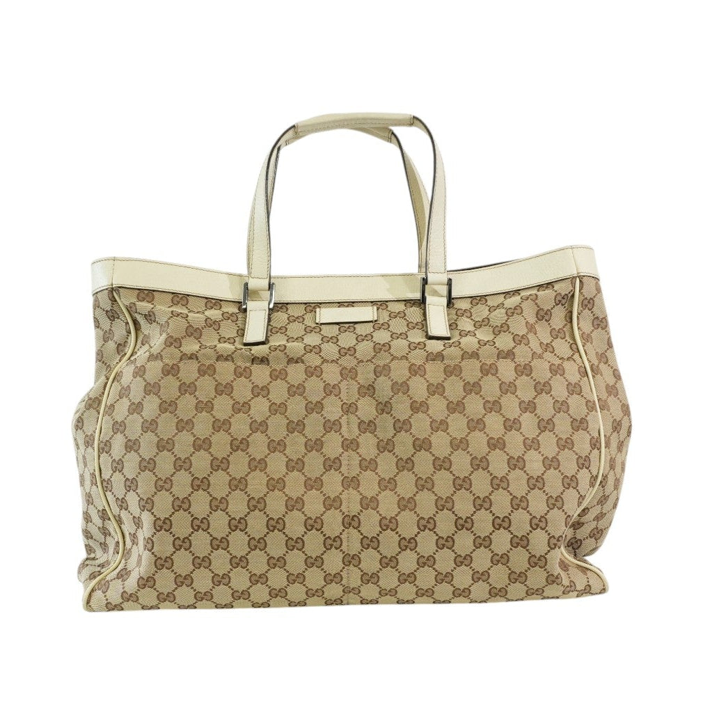 Pre-owned Gucci Guccisima Tote Bag White and Beige