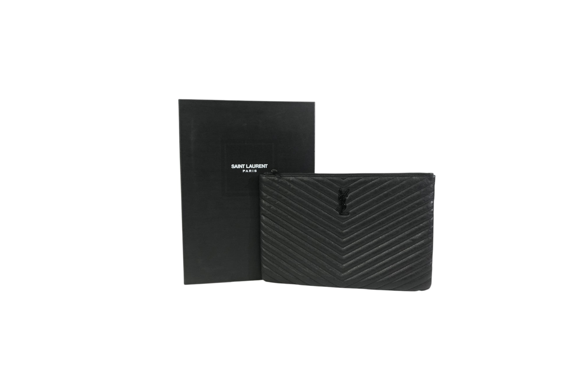 Pre-owned Saint Laurent Clutch Bag Black