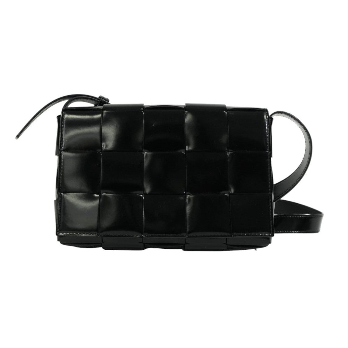 Pre-owned Bottega Veneta Cassette Padded Shoulder Bag Black