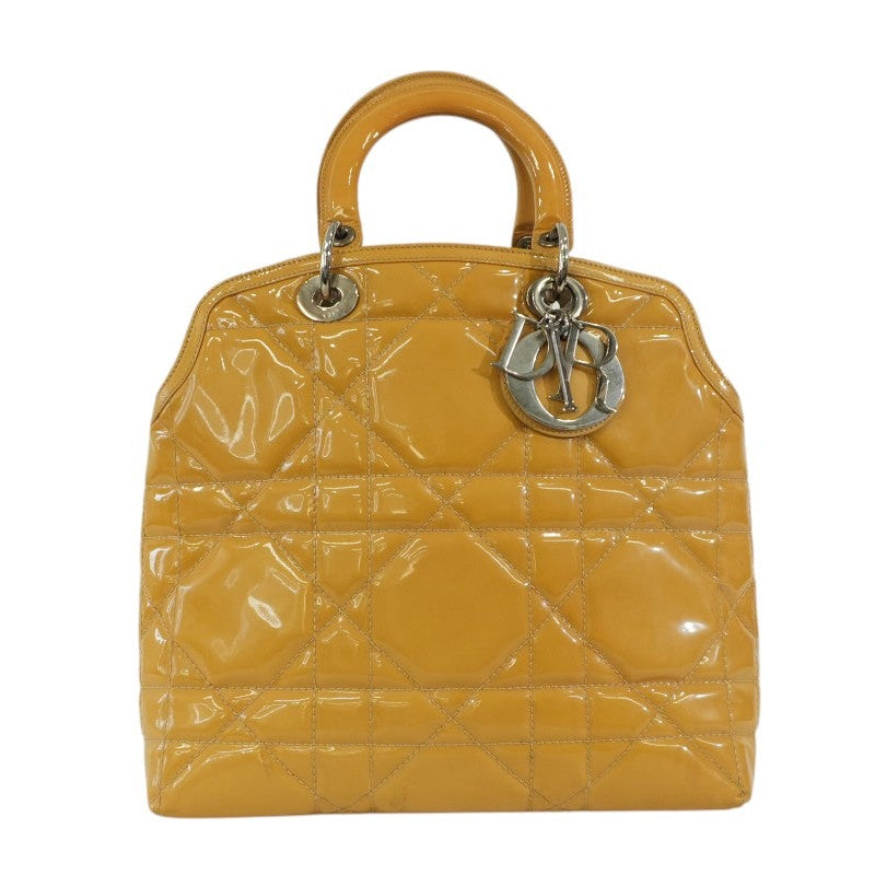 Pre-owned Dior Lady Dior Handbag Yellow