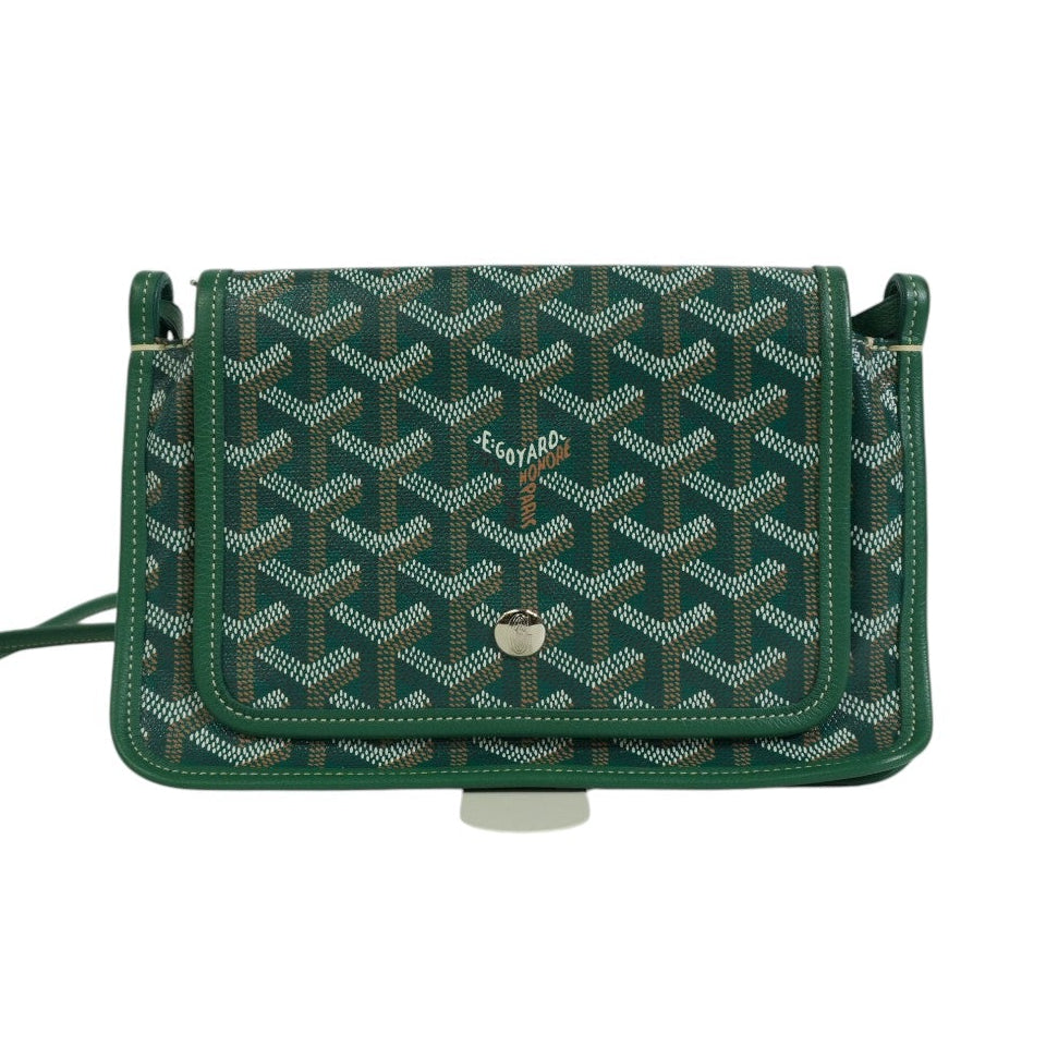 Pre-owned Goyard Plumet Pocket Wallet Shoulder Bag Green
