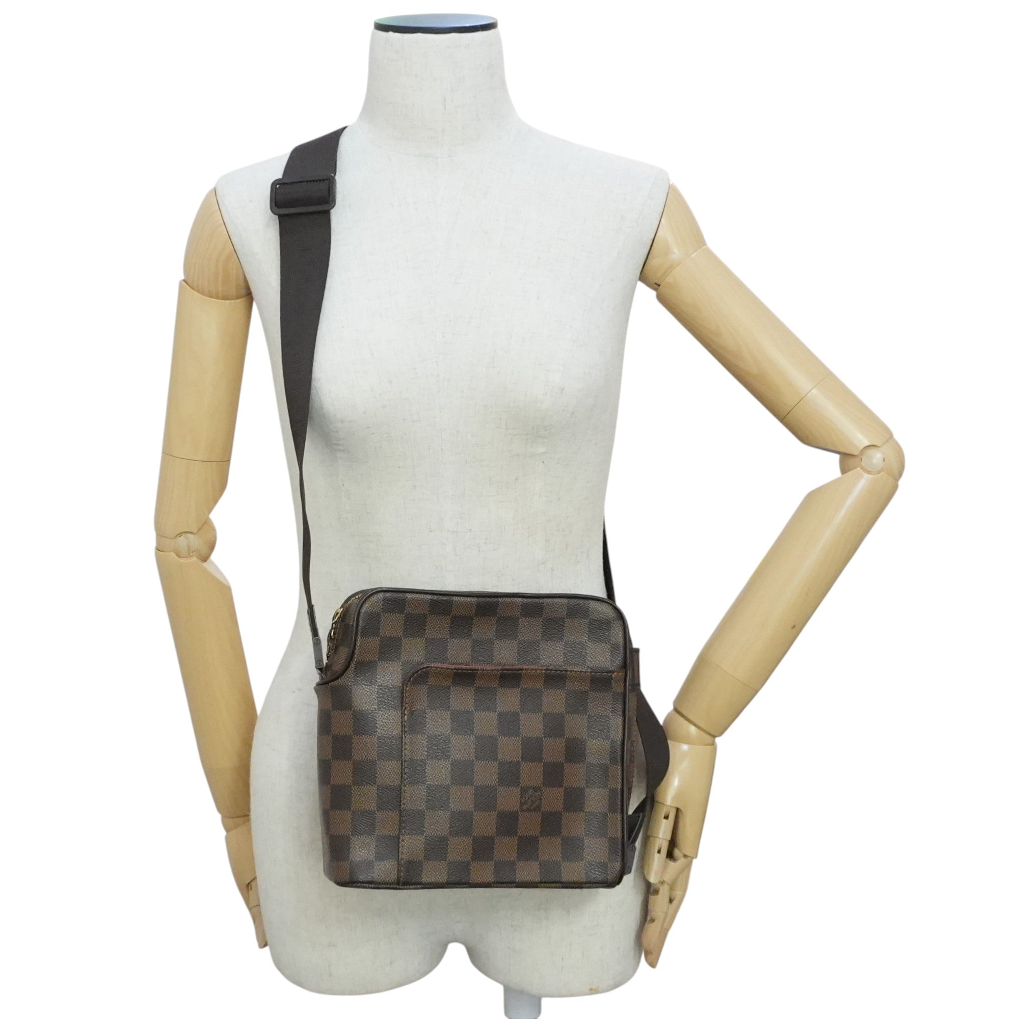 Pre-owned Louis Vuitton Damier Ebene Olav PM Crossbody Bag