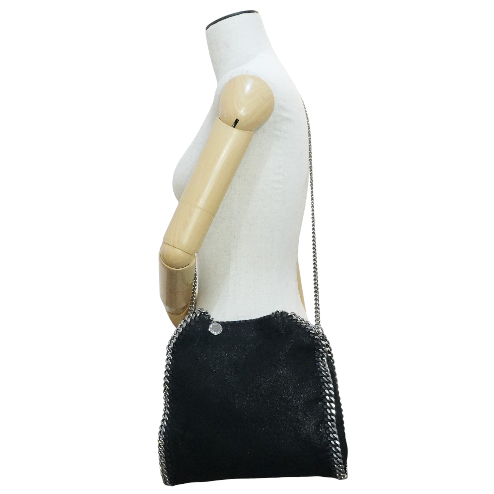 Pre-owned Stella McCartney Two Way Chain Shoulder Bag Black