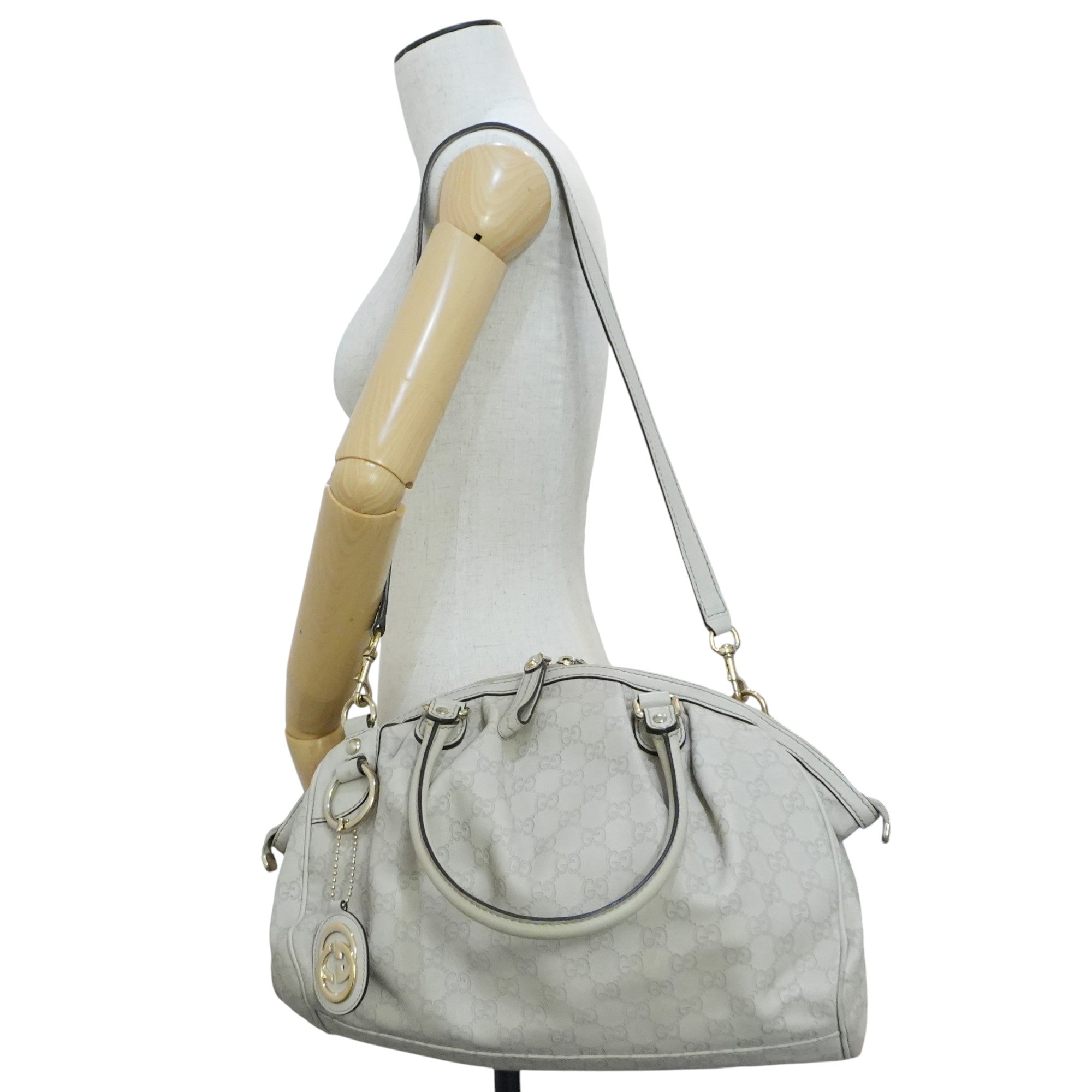 Pre-owned Gucci Two Way Sukey Shoulder Bag Ivory
