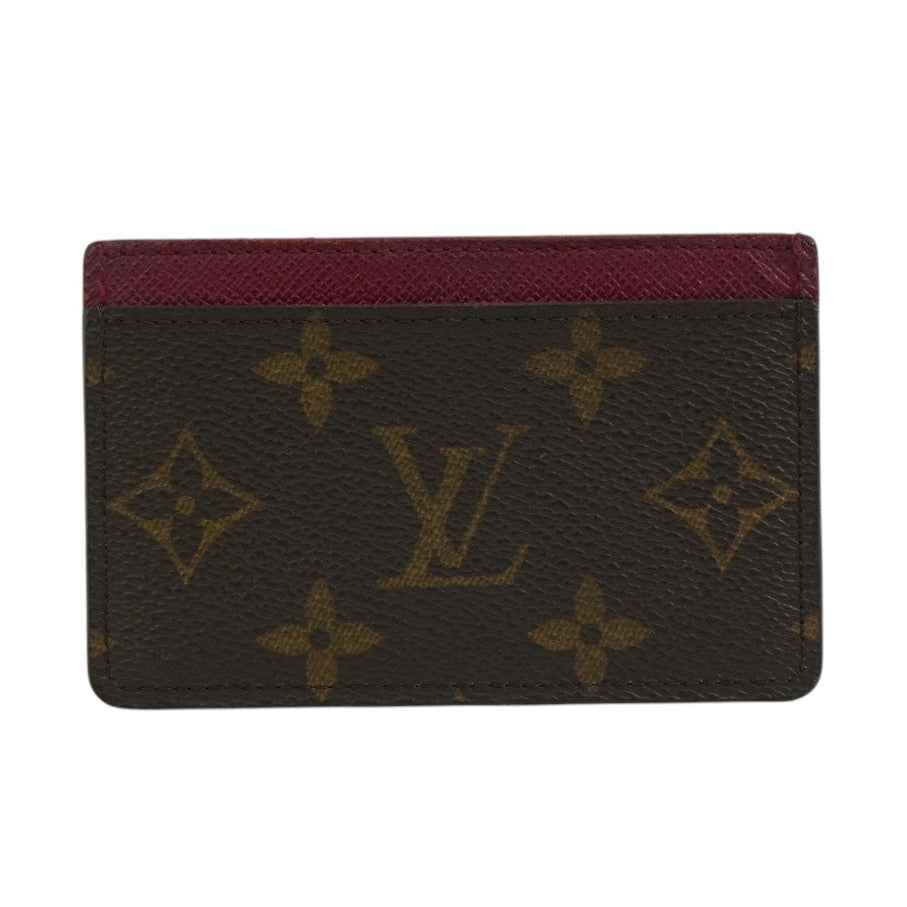 Pre-owned Louis Vuitton Monogram Card Case Rauge Fauviste