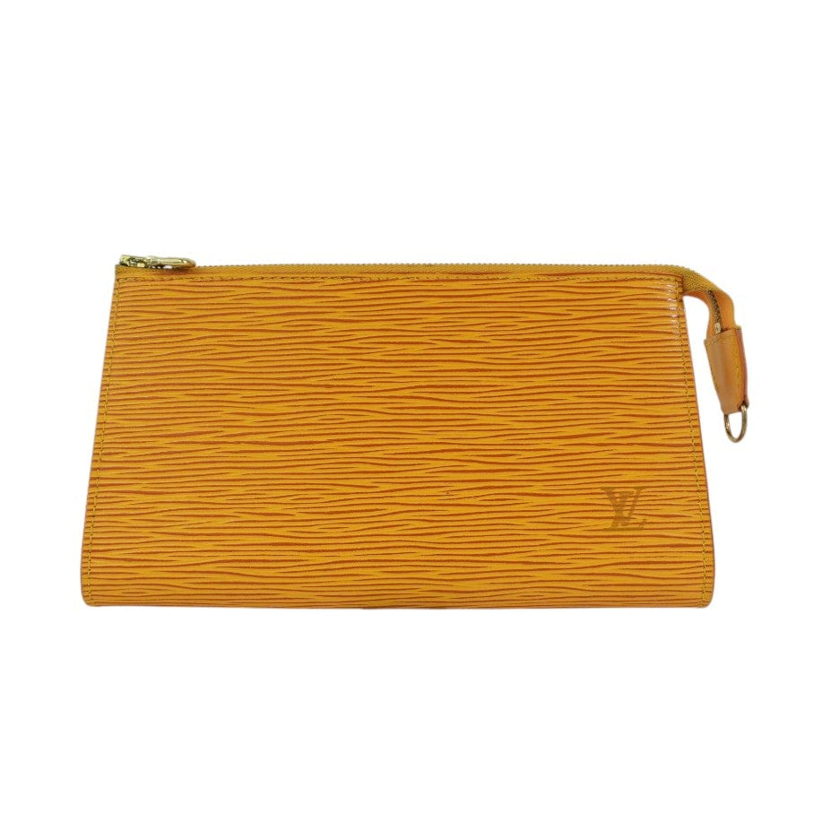 Pre-owned Louis Vuitton Epi Pochette Accessories without Strap Yellow