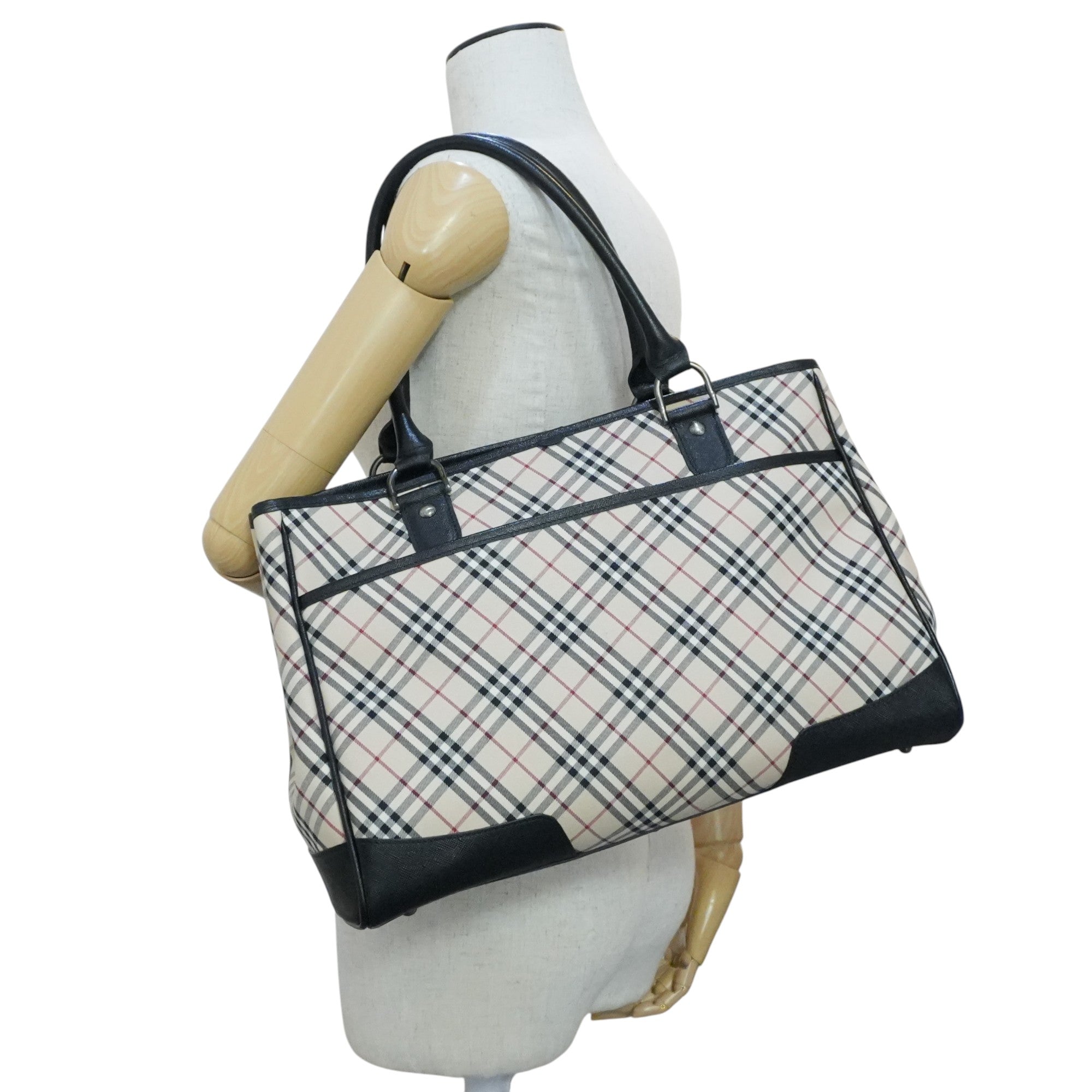 Pre-owned Burberry Nova Check Tote Bag Beige