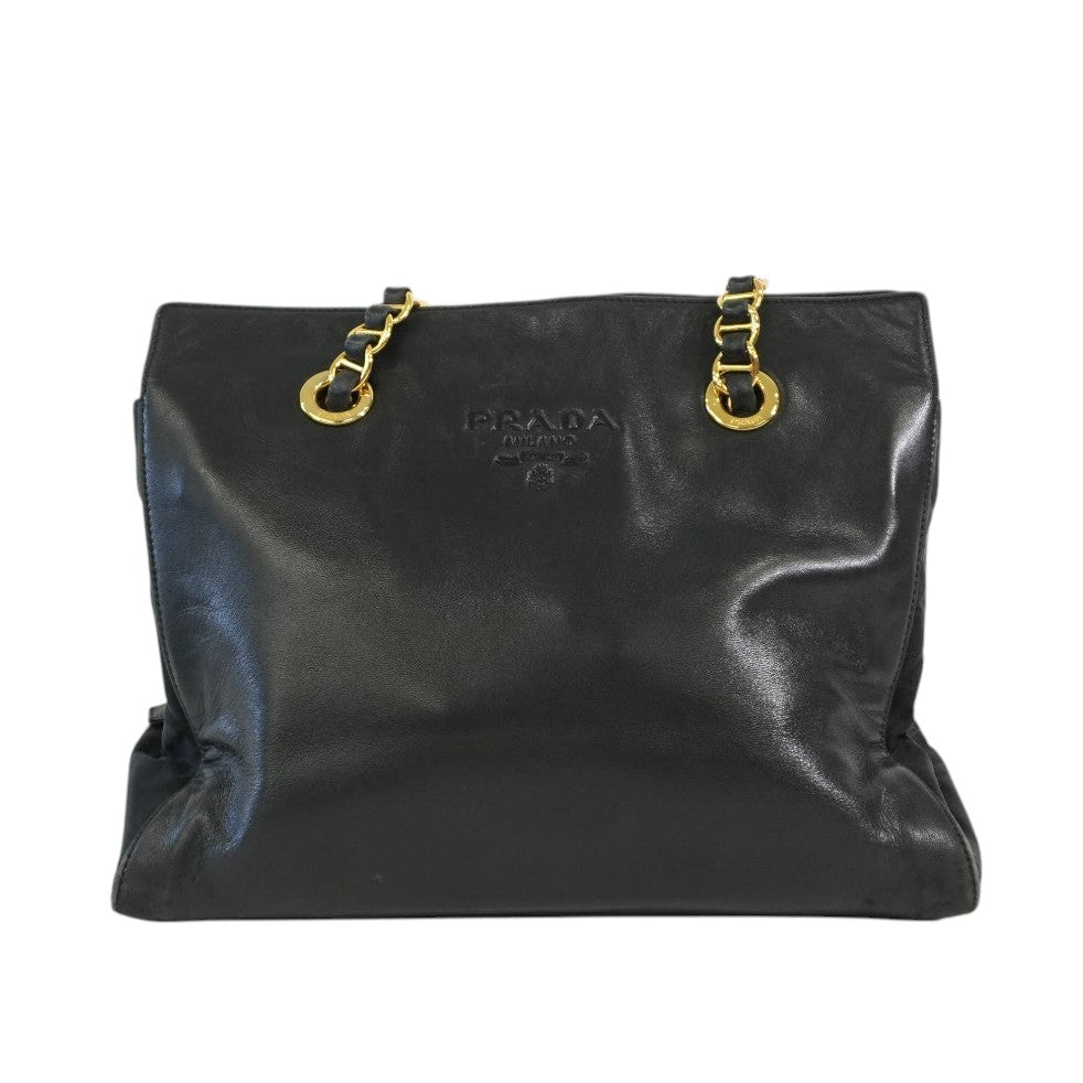 Pre-owned Prada Chain Shoulder Bag Black