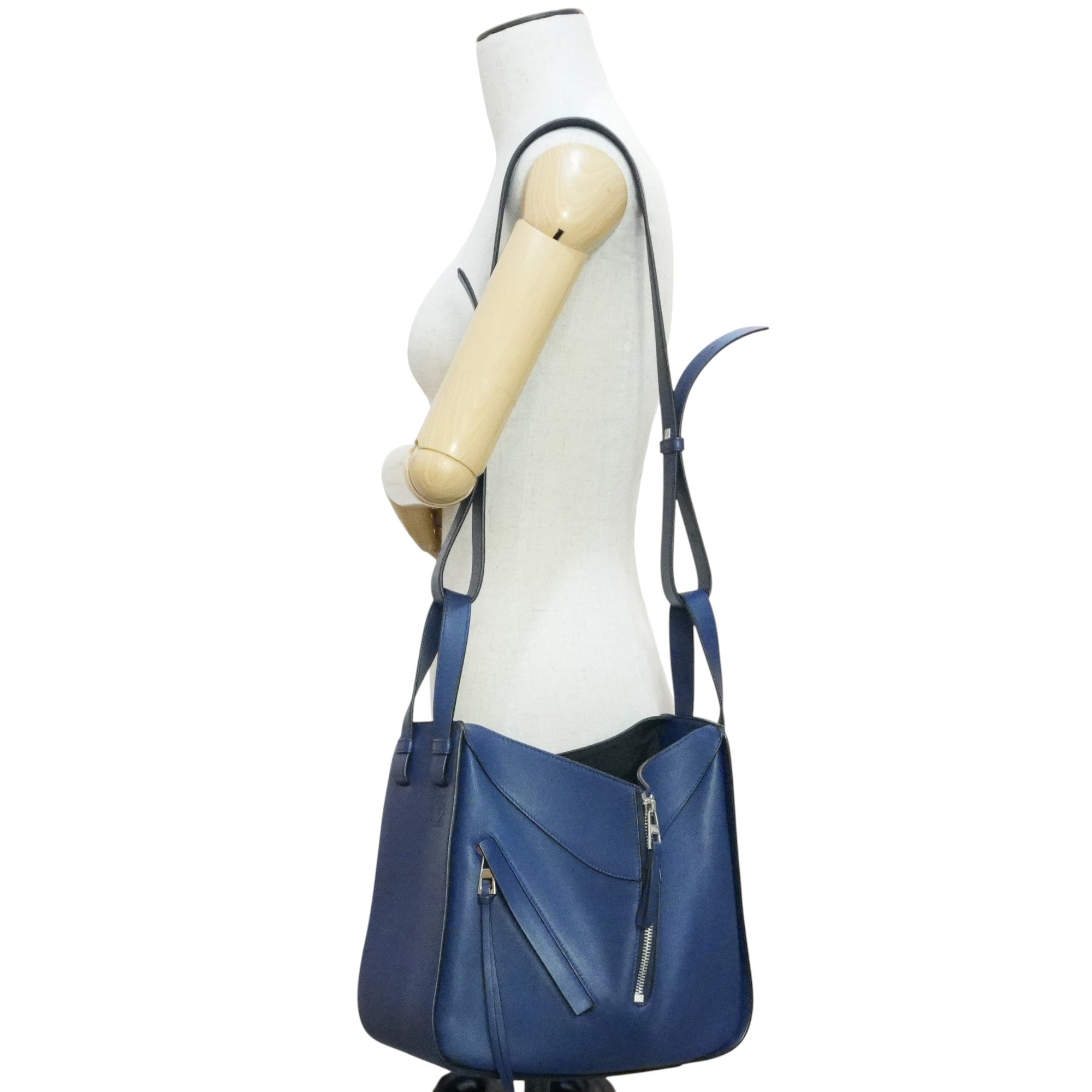 Pre-owned Loewe Hammock Shoulder Bag Navy Blue