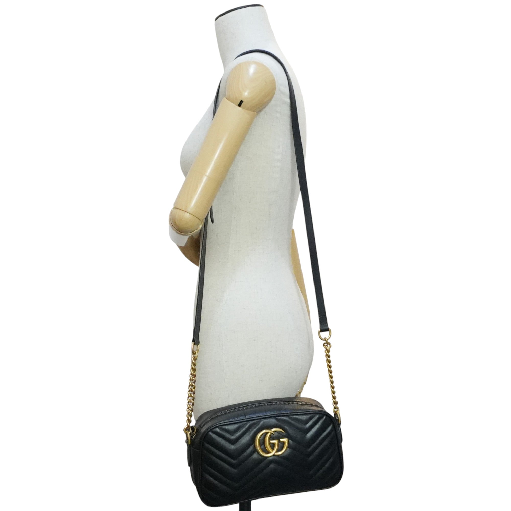 Pre-owned Gucci Marmont Shoulder Bag Black