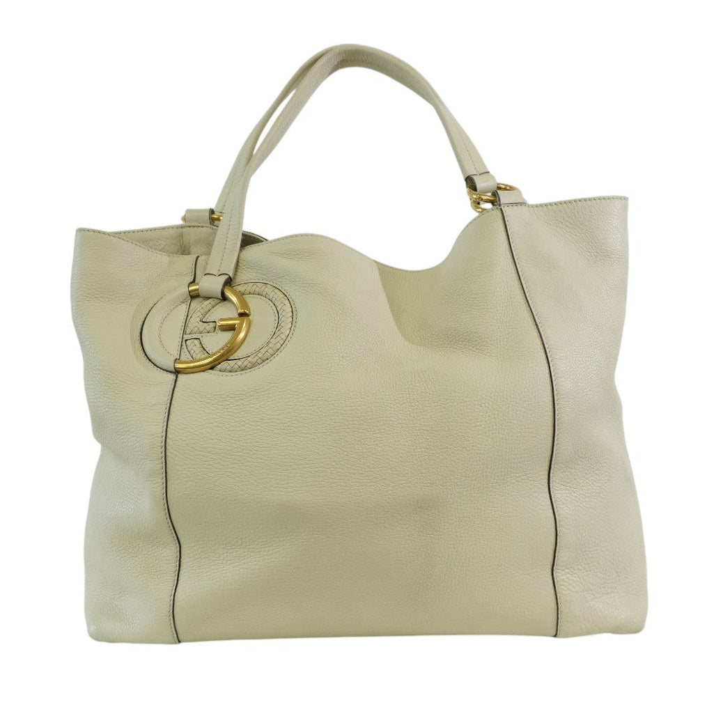 Pre-owned Gucci Interlocking G Tote Bag Ivory