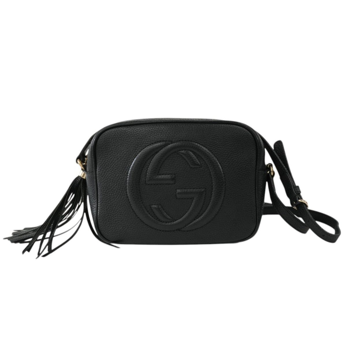 Pre-owned Gucci Leather Hobo Shoulder Bag Black Used