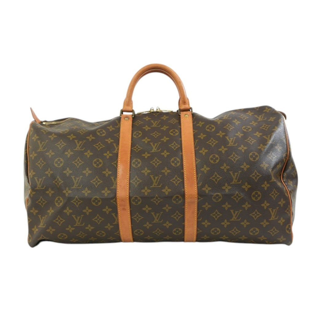 Pre-owned Louis Vuitton Monogram Keepall 55 Travel Bag Used