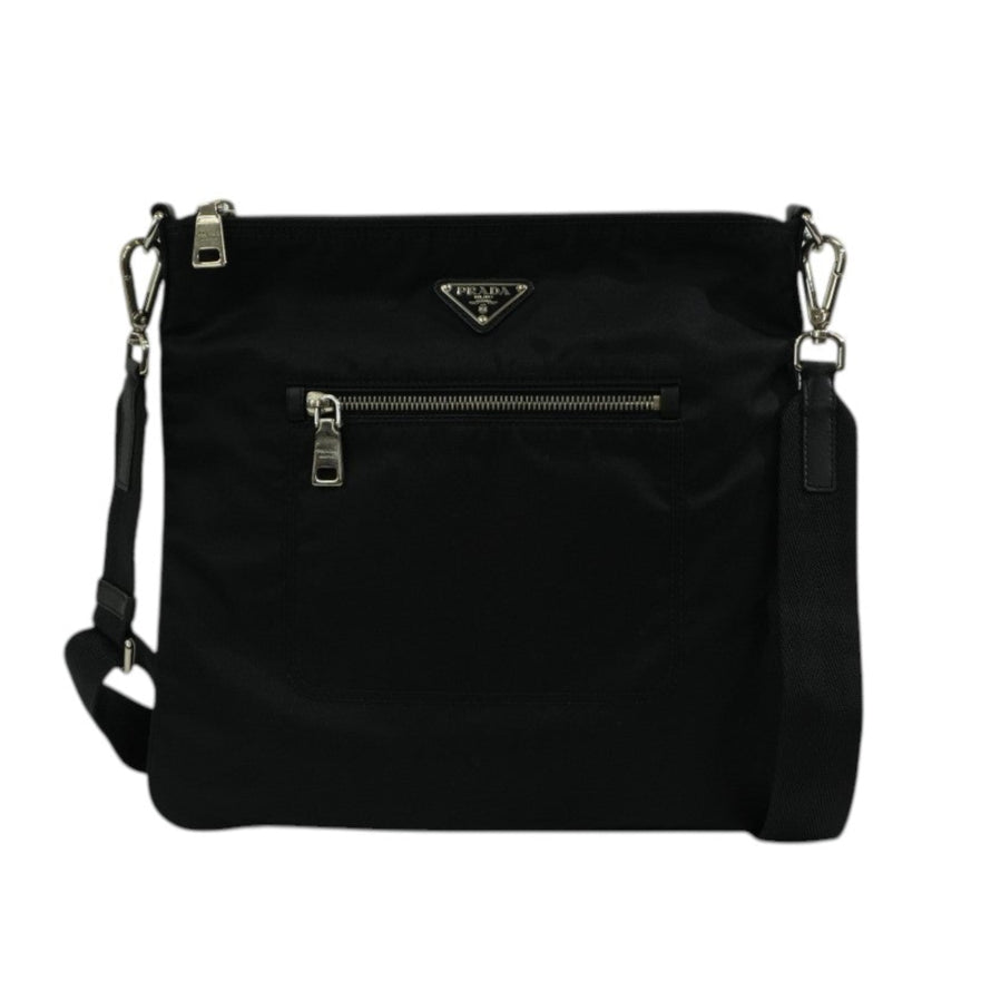 Pre-owned Prada Nylon Crossbody Bag Black Used