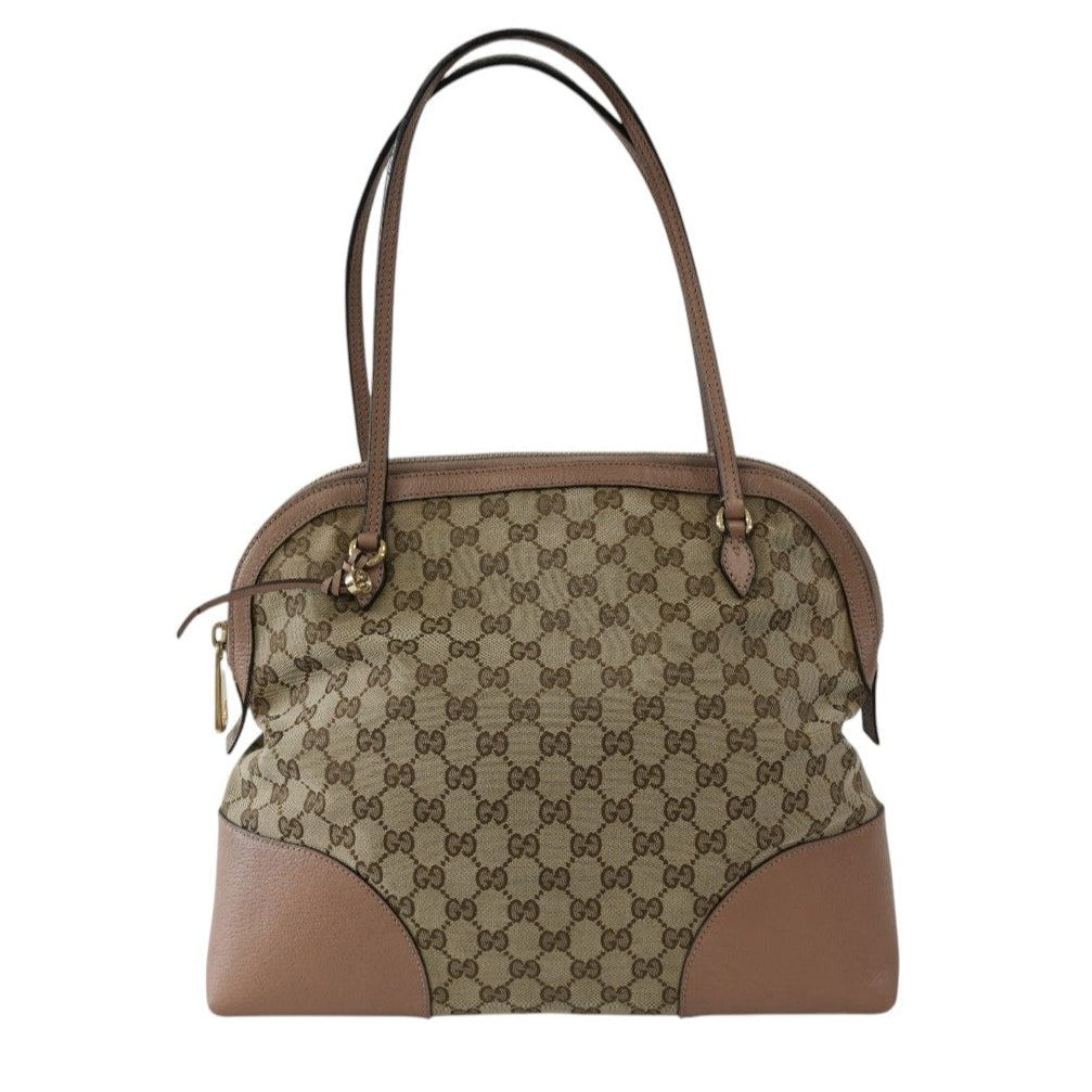 Pre-owned Gucci Fabric Canvas Guccisima Tote Bag Pink Used