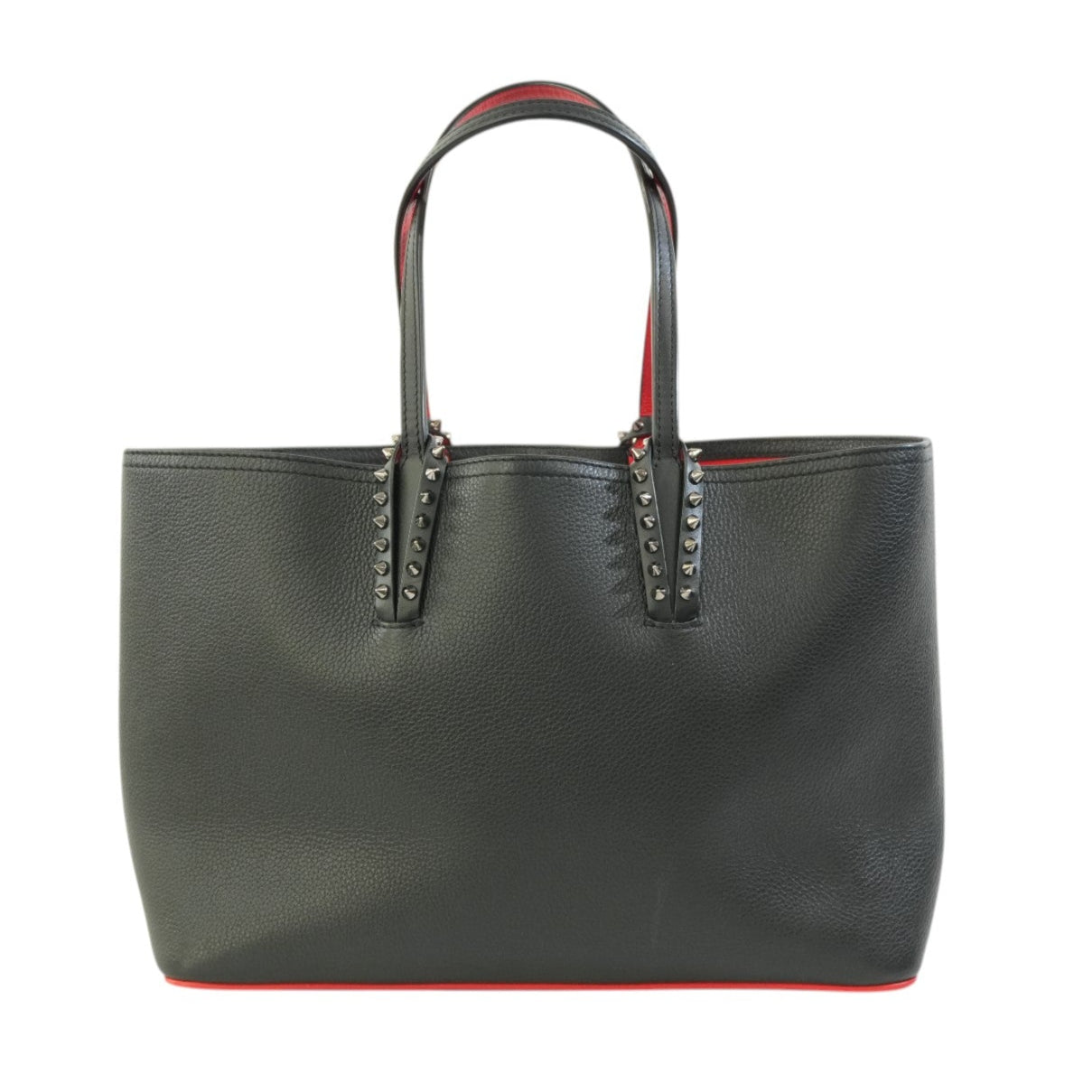 Pre-owned Christian Louboutin Leather Cabata Tote Bag Black Used