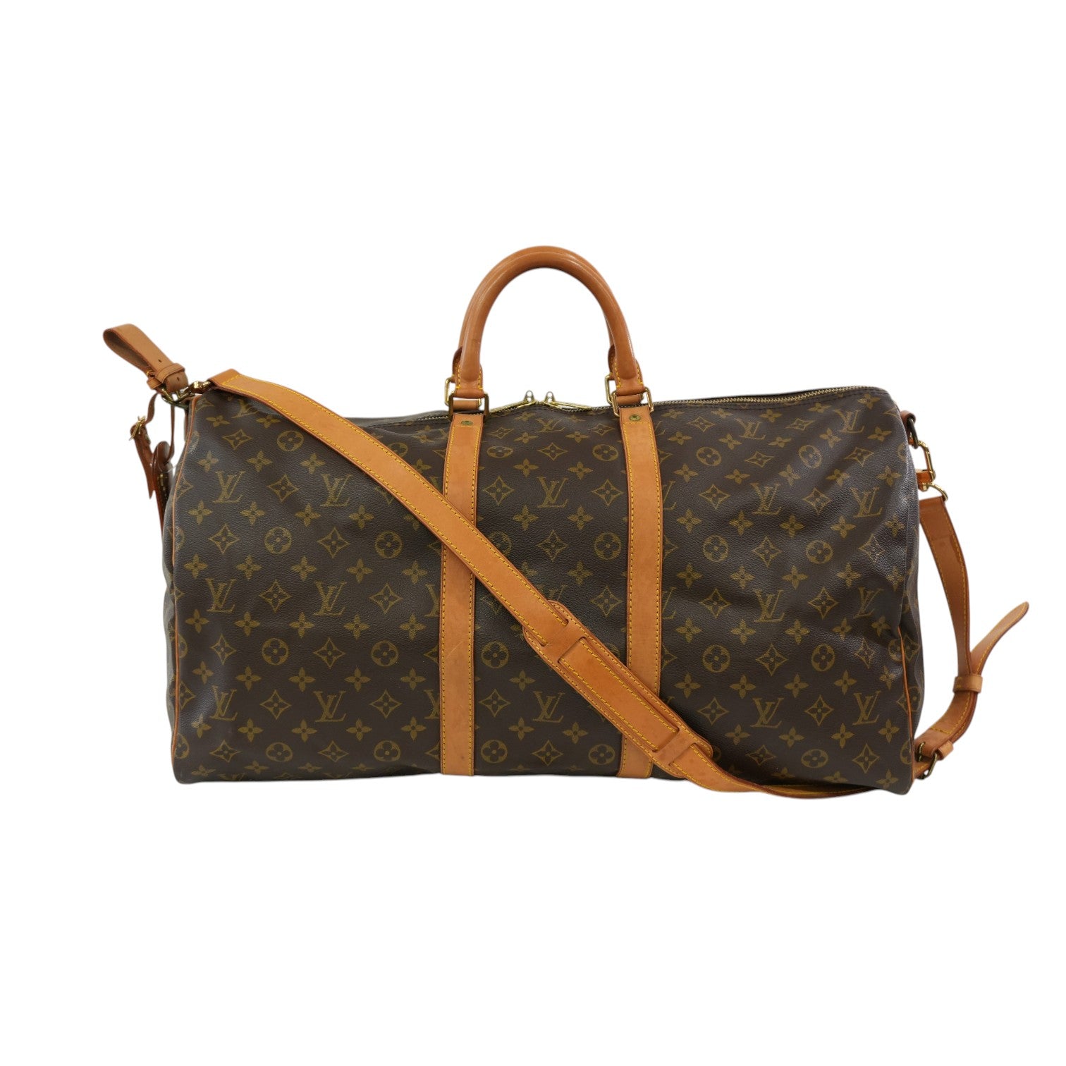 Pre-owned Louis Vuitton Monogram Keepall 55 Bandouliere Used