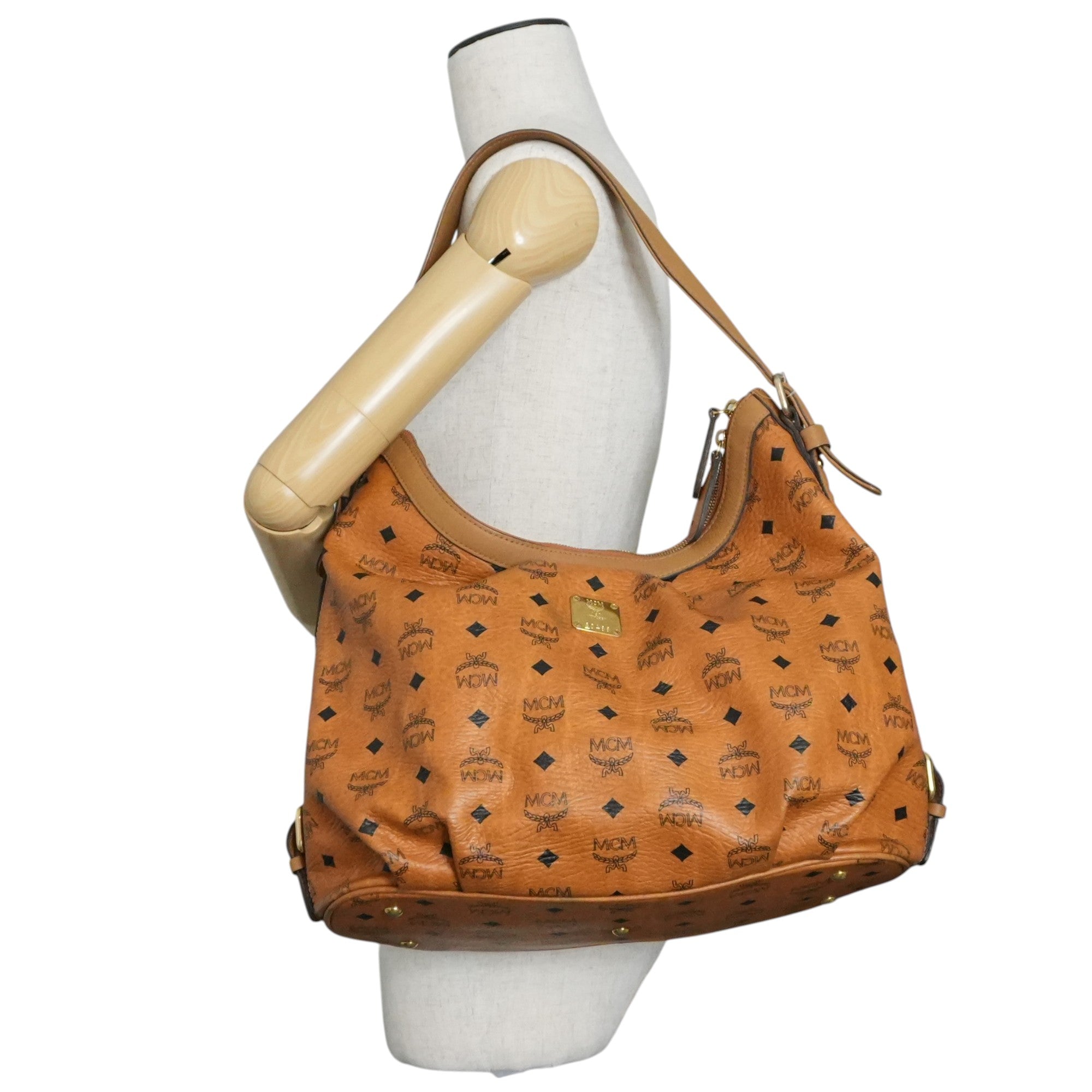 MCM Hobo Tote Bag Cognac Used
