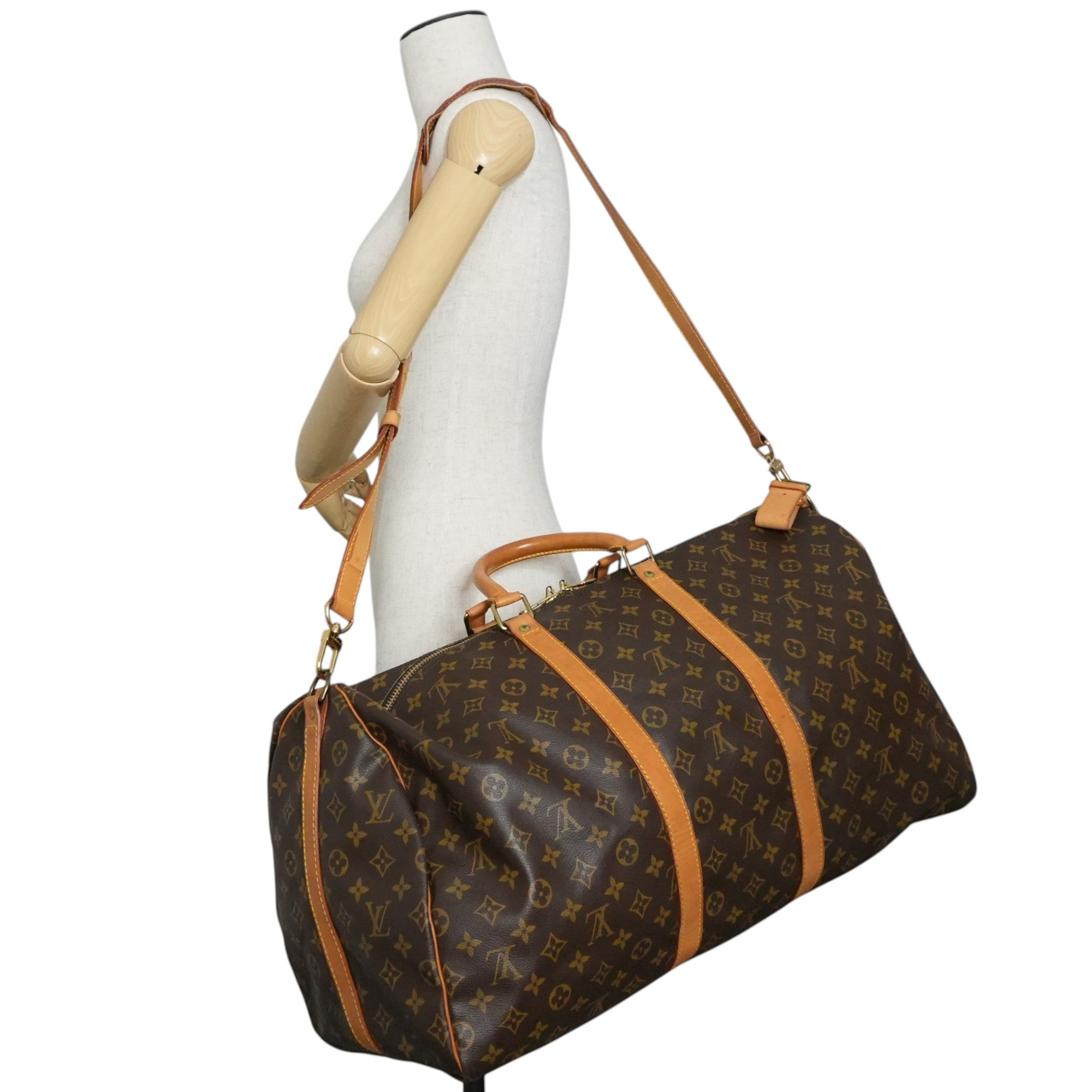 Pre-owned Louis Vuitton Monogram Keepall 55 Bandouliere Used