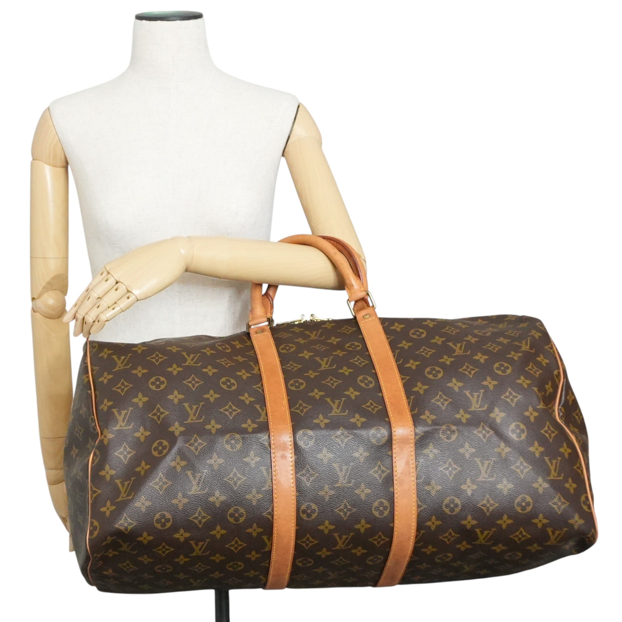 Pre-owned Louis Vuitton Monogram Keepall 55 Travel Bag Used