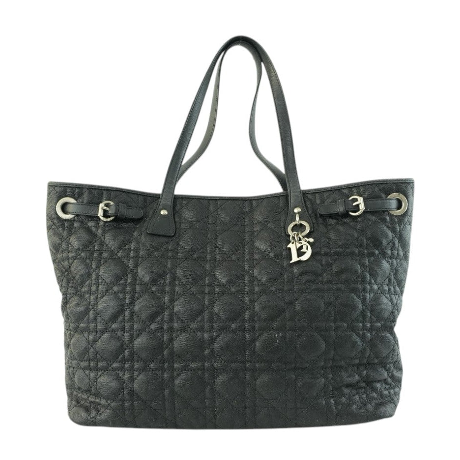 Christian Dior Nylon Panarea Tote Bag Black Used