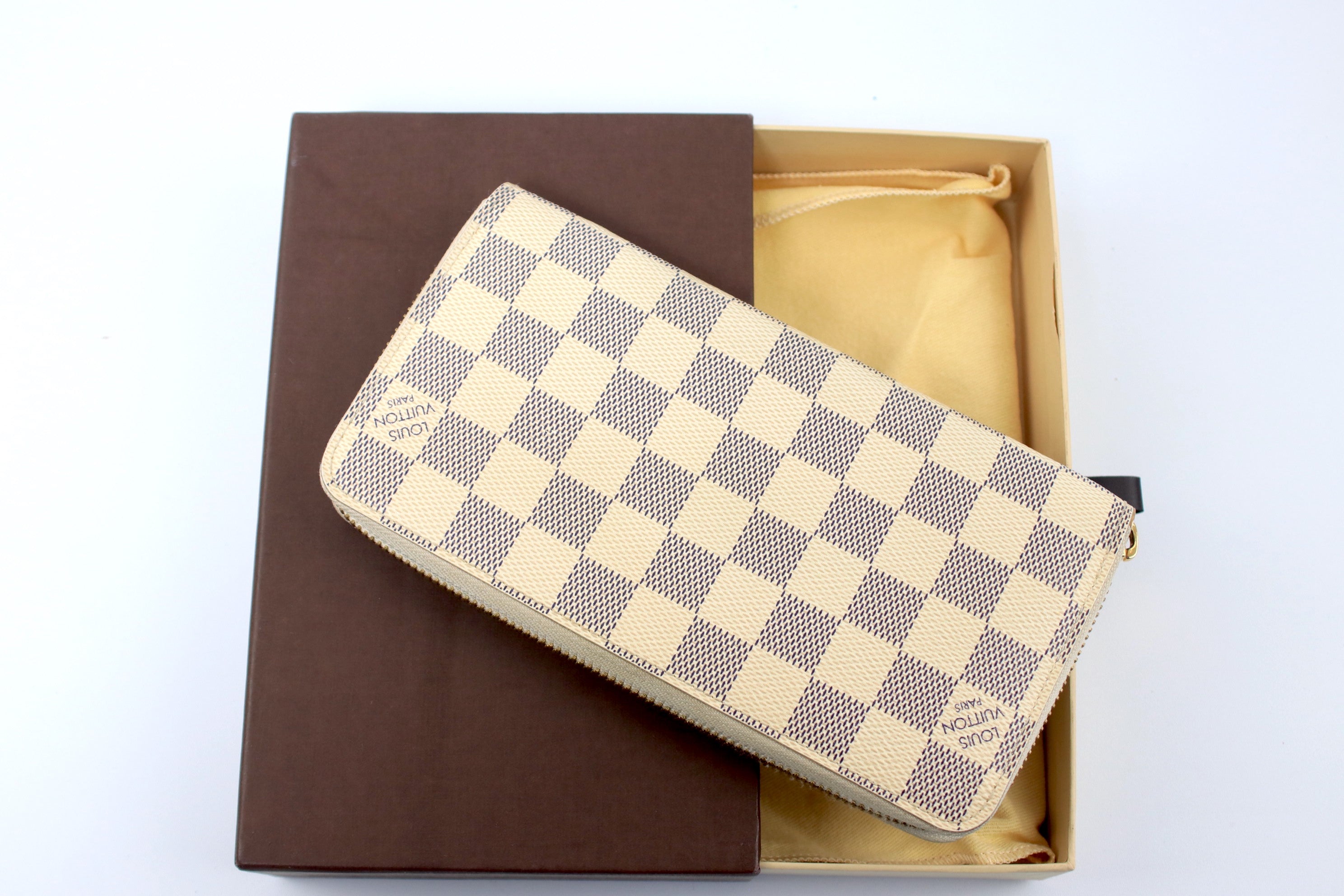 Damier Azur Zippy Wallet Authentic PreOwned  The Lady Bag